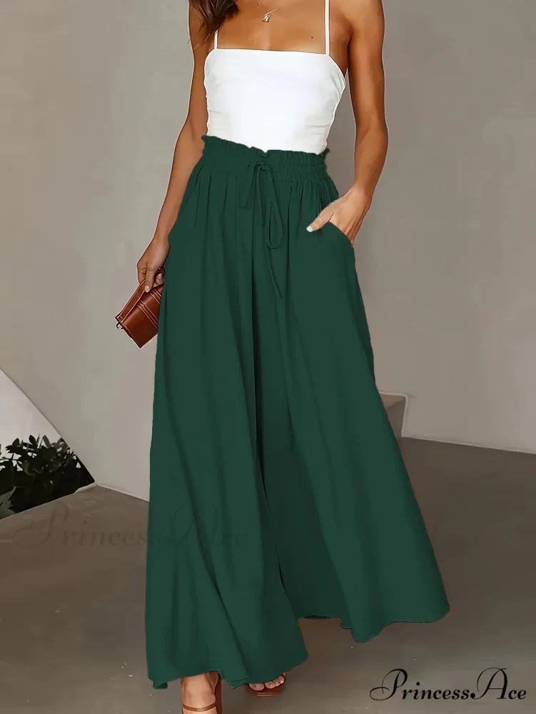 Large Size Wide Leg Stretch Flexible Waist Pant - Image 10