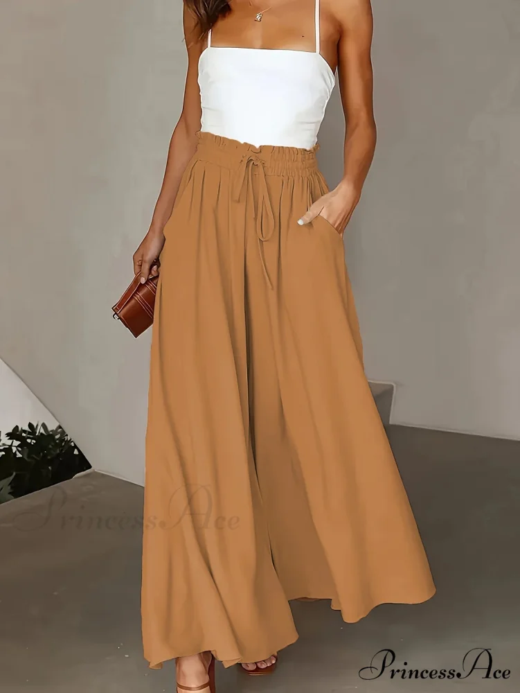 Large Size Wide Leg Stretch Flexible Waist Pant - Image 11
