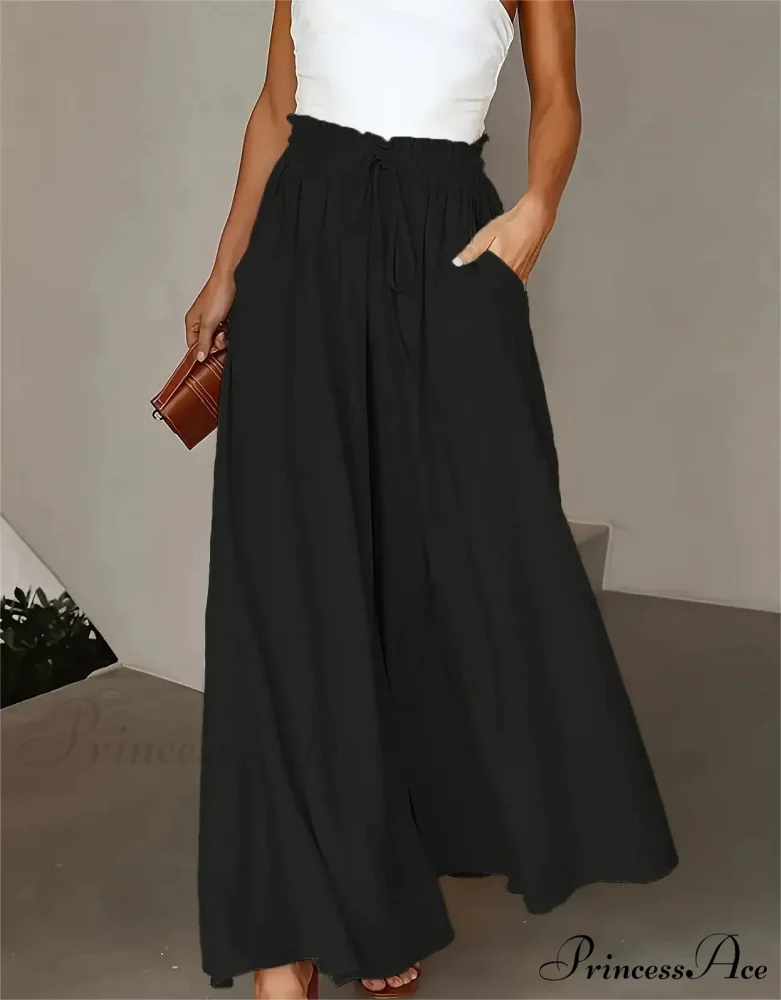 Large Size Wide Leg Stretch Flexible Waist Pant - Image 4