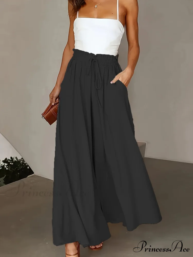 Large Size Wide Leg Stretch Flexible Waist Pant - Image 7