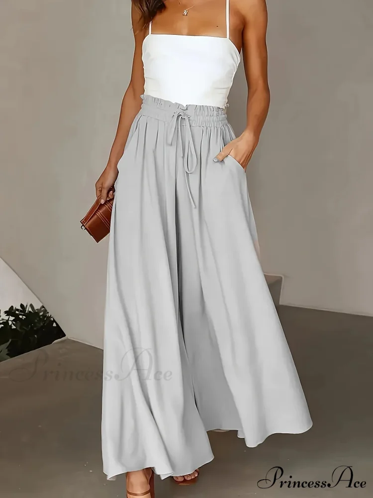 Large Size Wide Leg Stretch Flexible Waist Pant - Image 9