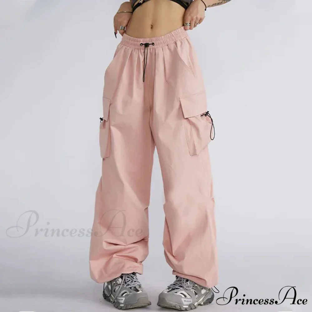 Large Solid Cargo Drawstring Trousers - Image 7