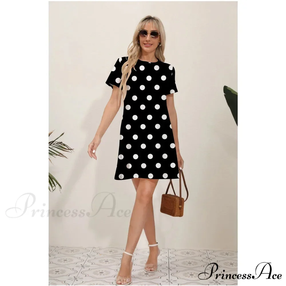 Latest Summer Fashion Floral Pattern Circular Neck Dress - Image 22
