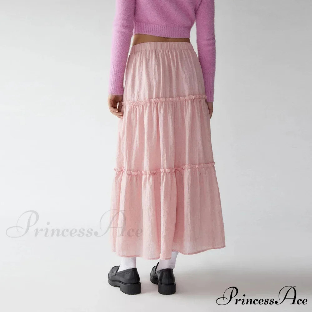 Layered Bohemian Ruffle Edge Skirt - Image 2