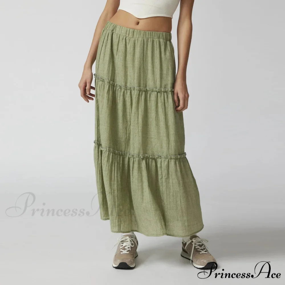Layered Bohemian Ruffle Edge Skirt - Image 3