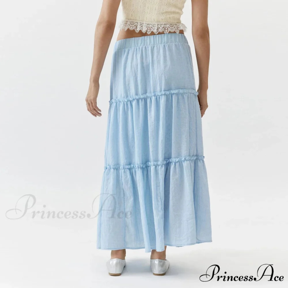 Layered Bohemian Ruffle Edge Skirt - Image 4
