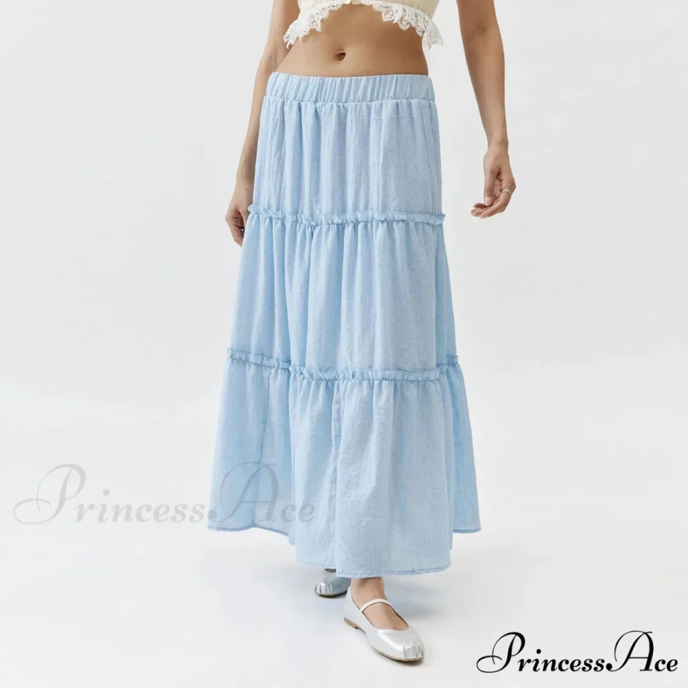 Layered Bohemian Ruffle Edge Skirt - Image 5