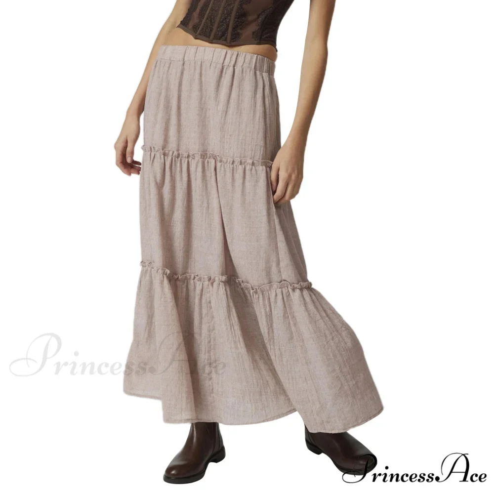 Layered Bohemian Ruffle Edge Skirt - Image 7