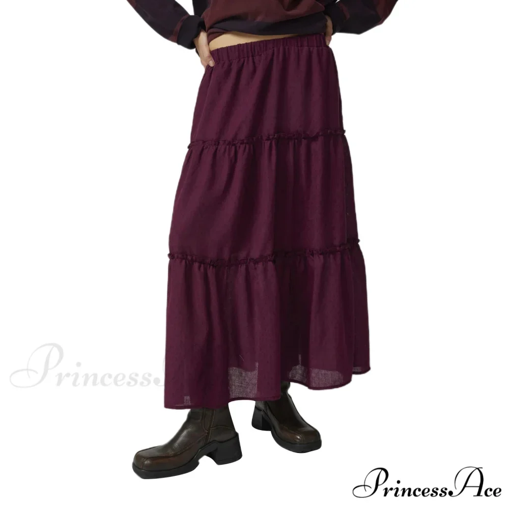Layered Bohemian Ruffle Edge Skirt - Image 9