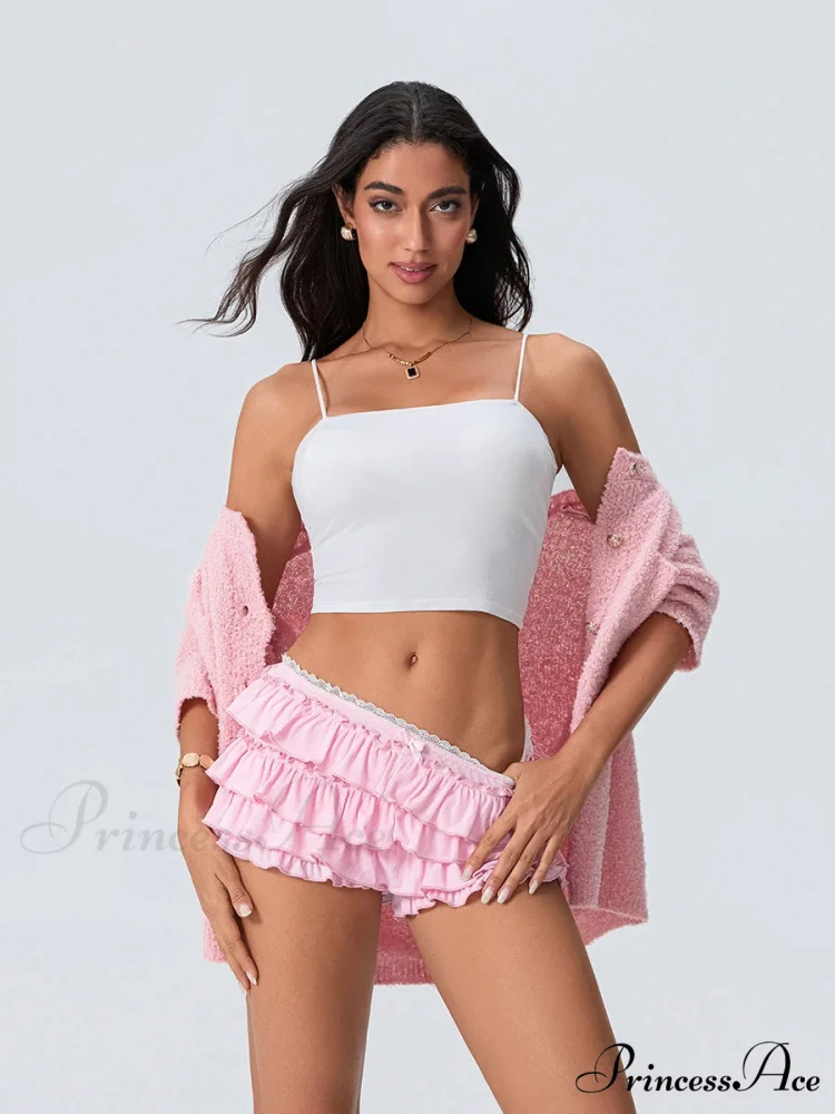 Layered Flounced Stretchy Waist Short - Image 6