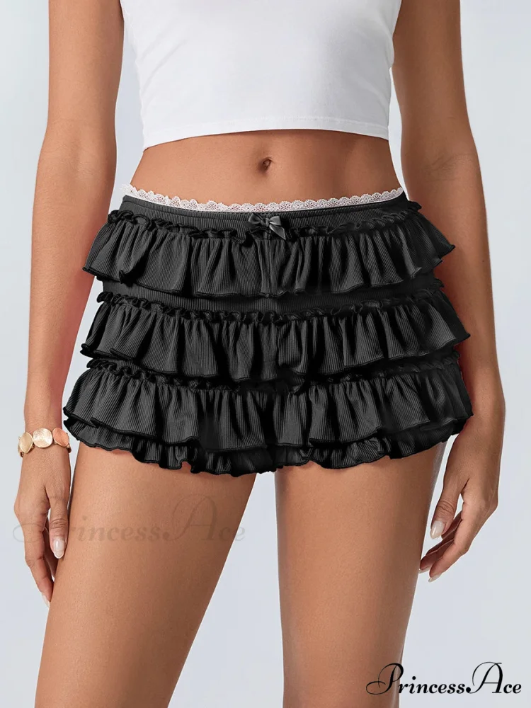 Layered Flounced Stretchy Waist Short - Image 7