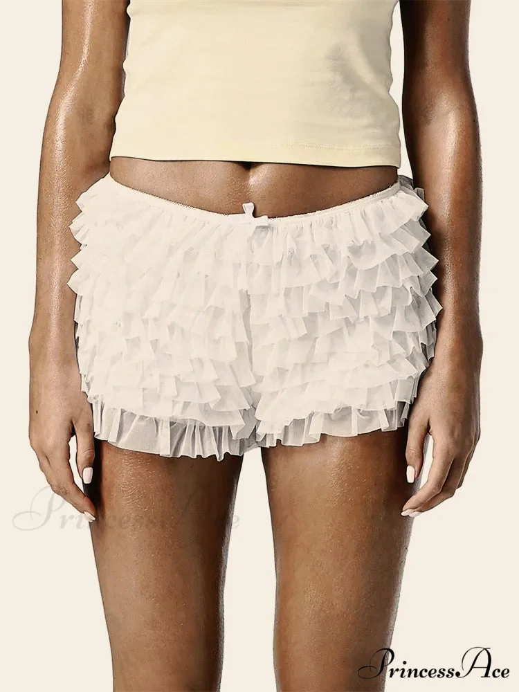 Layered Frill Ribbon Patchwork Short - Image 2