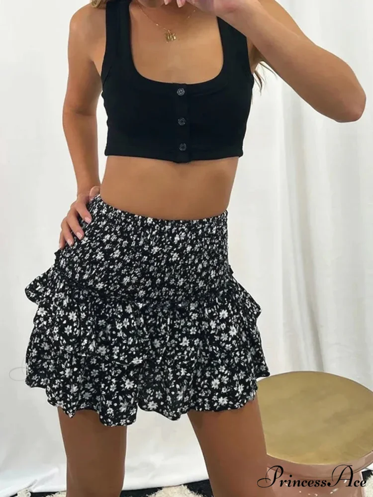 Layered Frilled Enchanting Style Skirt - Image 2