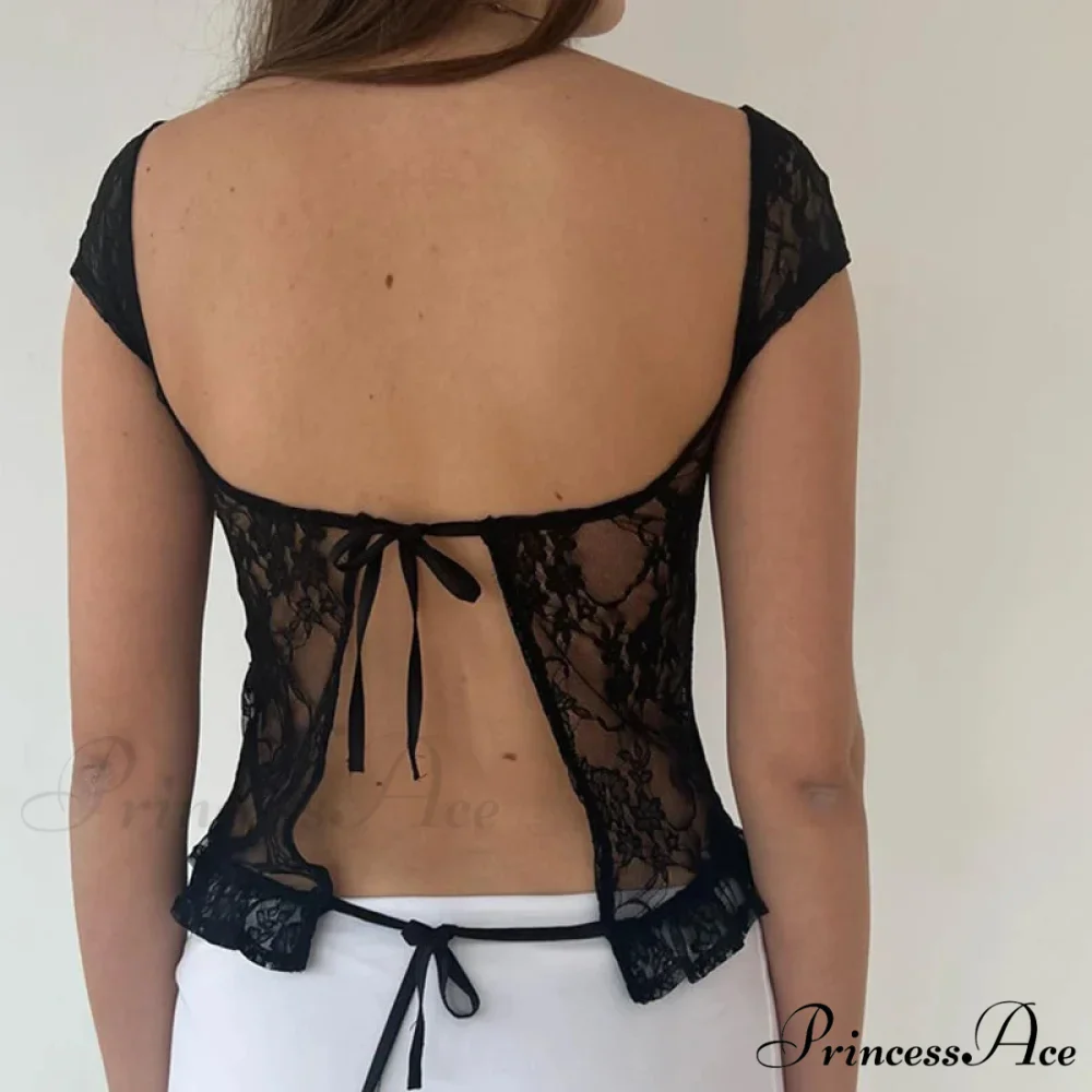 Leopand Mesh Cut Neck Crop Top - Image 3