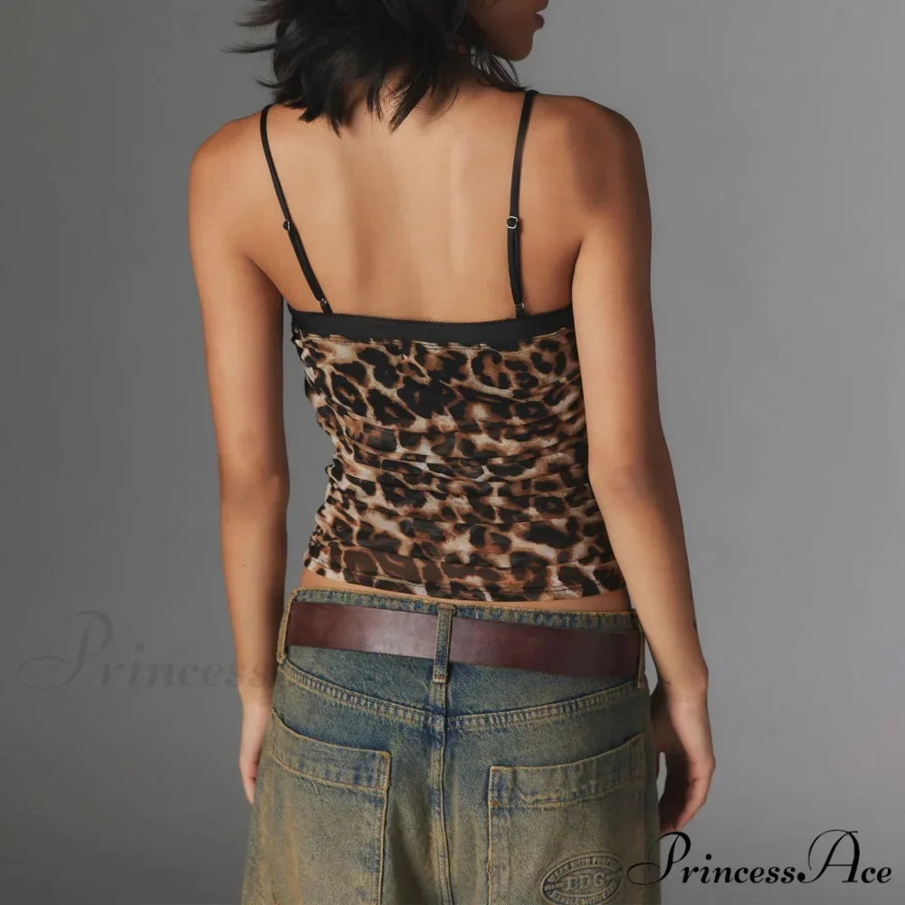 Leopand Net Noodle Crop Top - Image 4