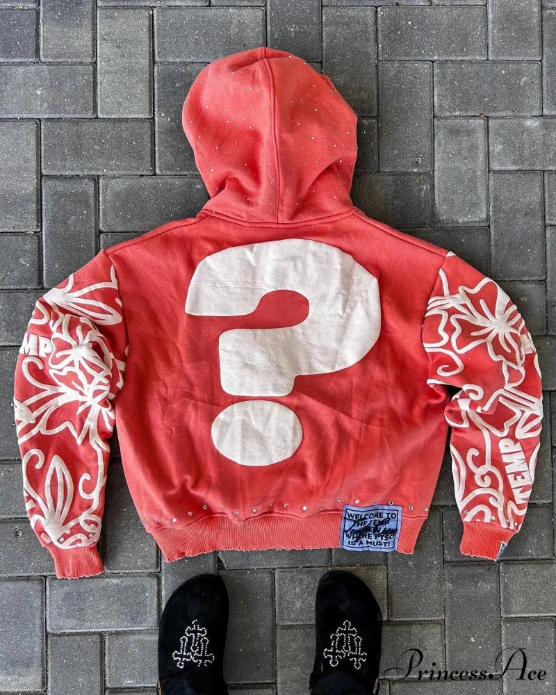 Letter Design Zip Hoodie - Image 6