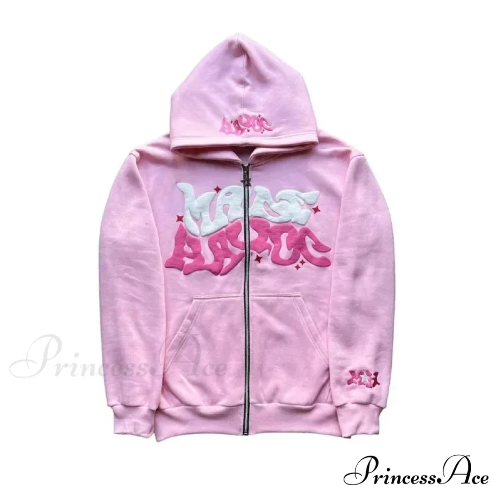 Letter Design Zip Hoodie - Image 7
