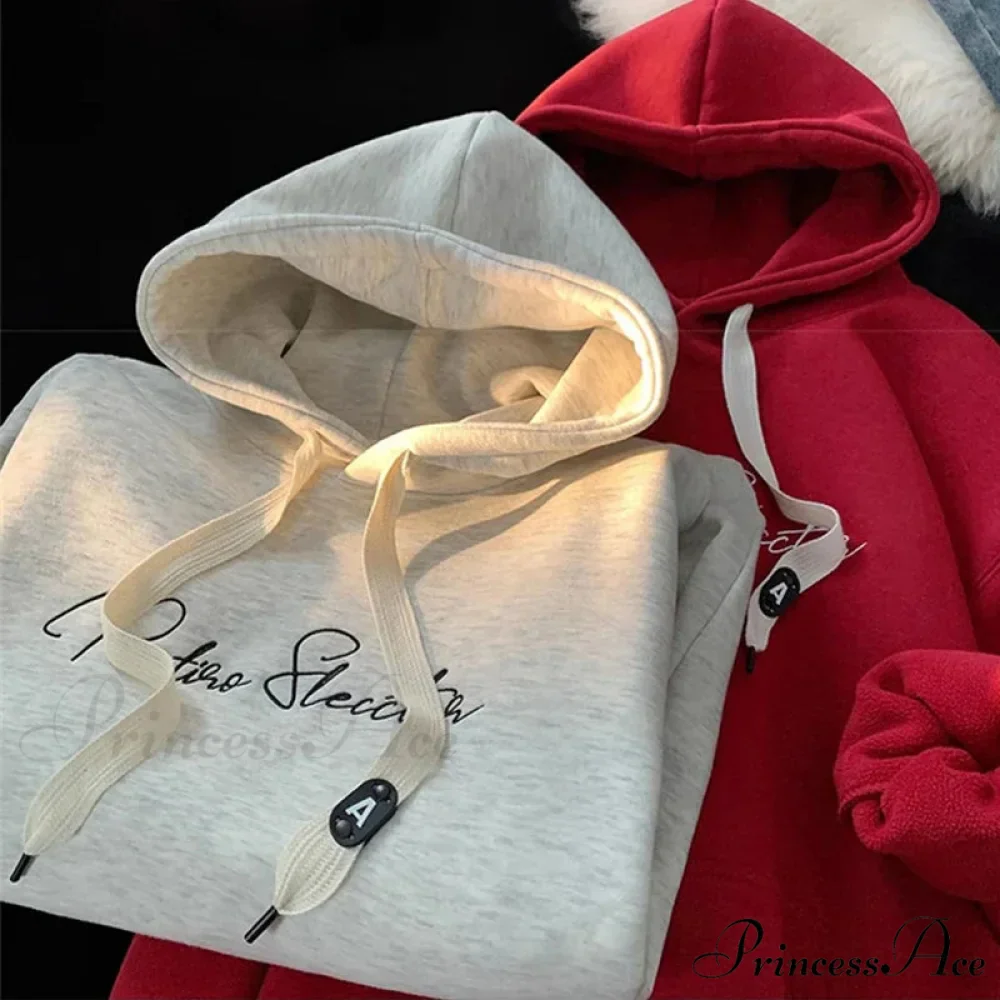 Letter Print Fall Gothic Style Hoodie - Image 6
