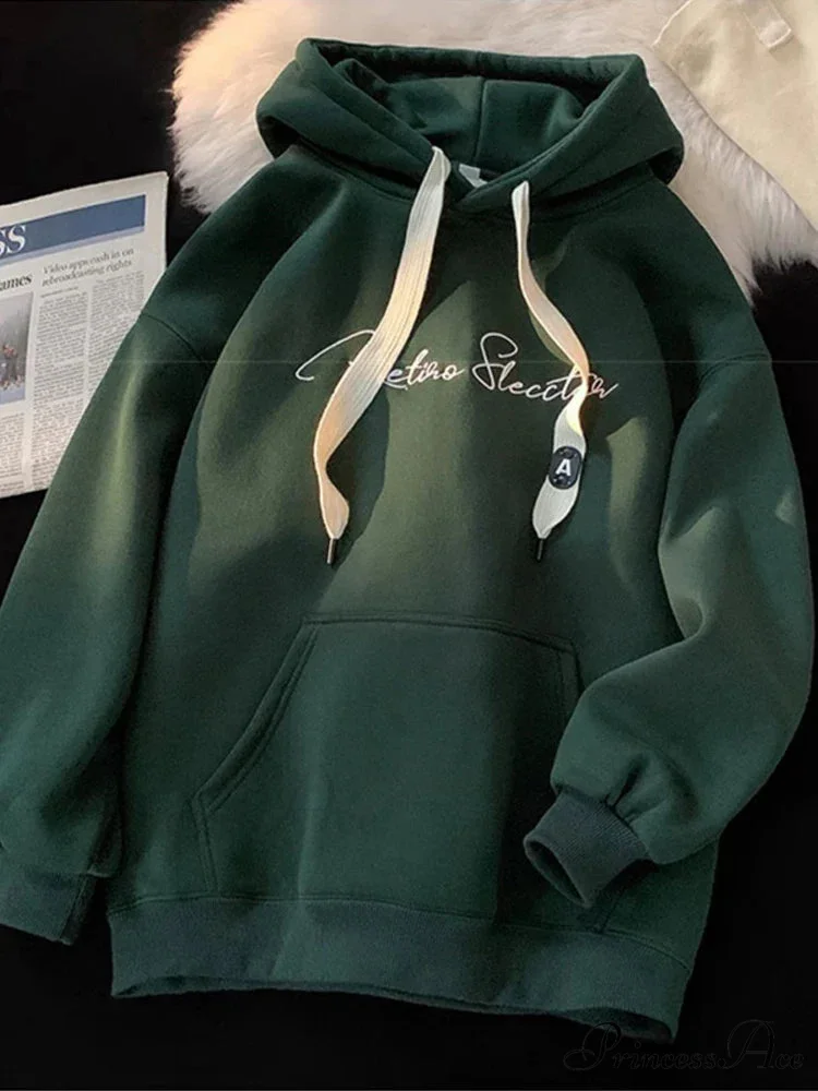 Letter Print Fall Gothic Style Hoodie - Image 9