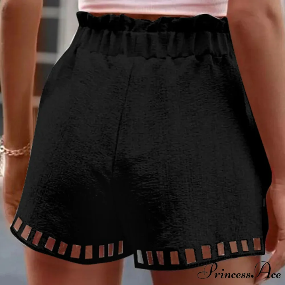 Linen Cotton Hollowed-Out Seaside Short - Image 3