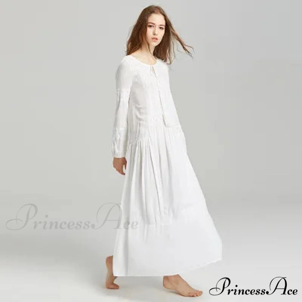Long Sleeve Maxi Dress Crimson Floral Embroidery Fringe Boho Dress - Image 7