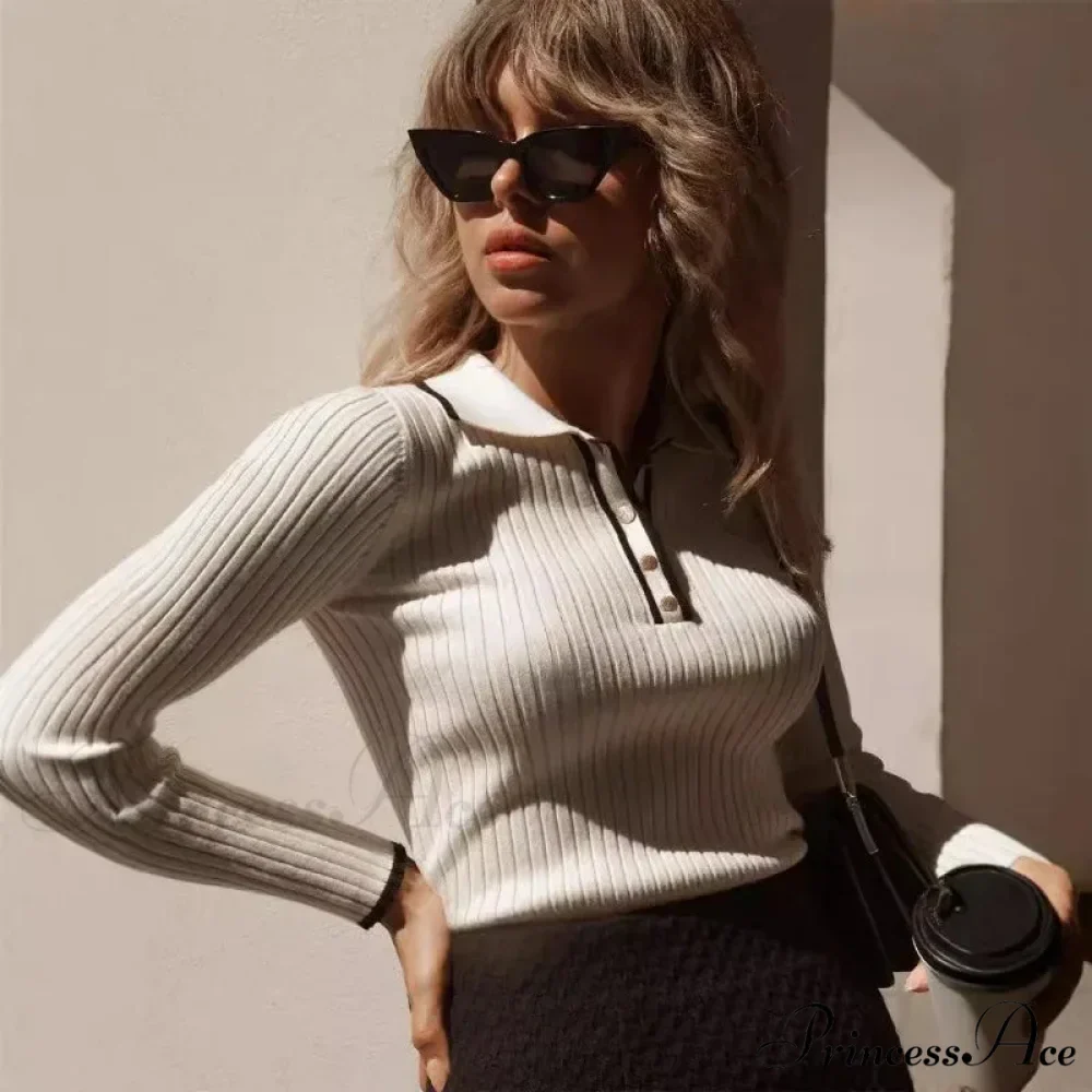 Long Sleeve Patchwork Multicolored Jumper - Image 5