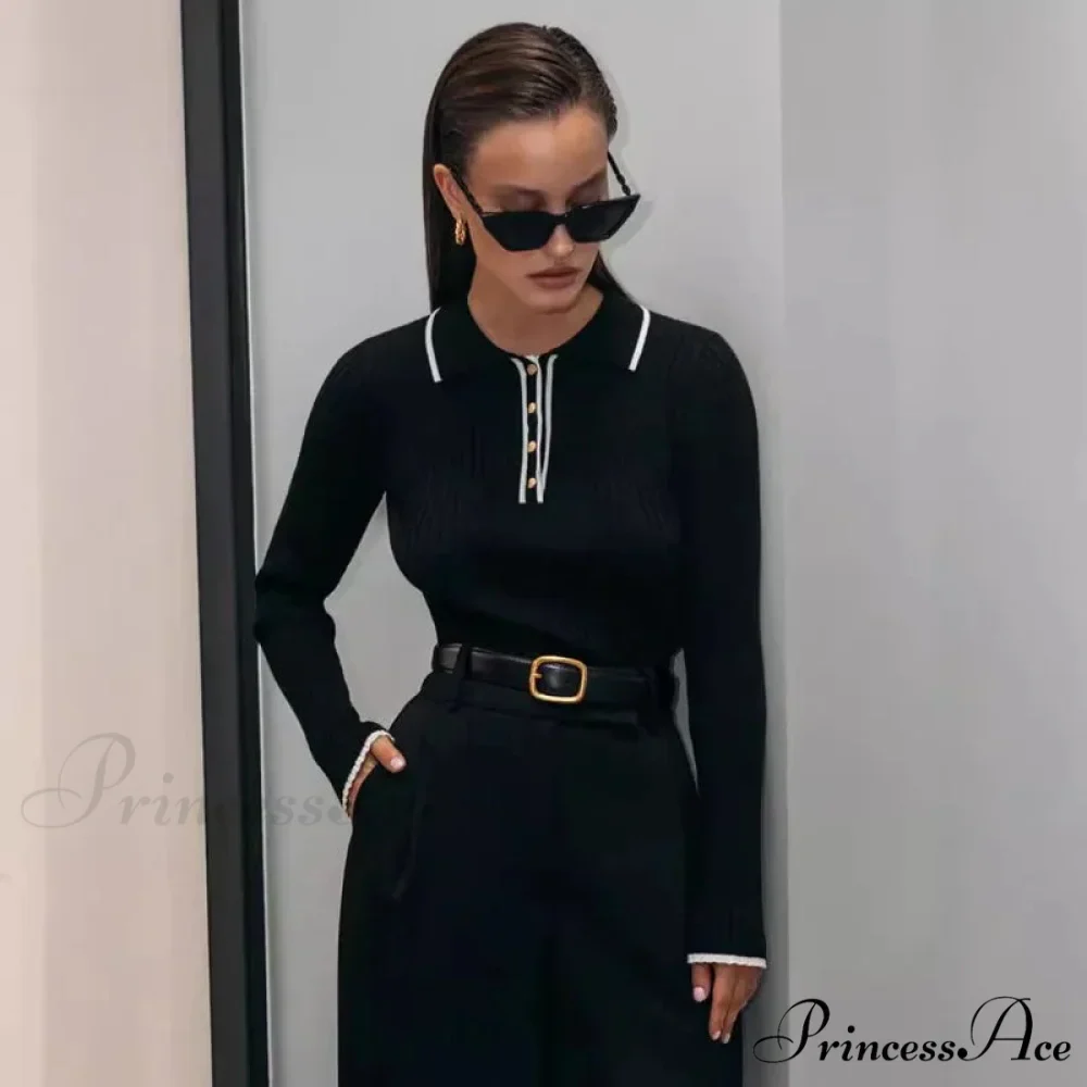 Long Sleeve Patchwork Multicolored Jumper - Image 6
