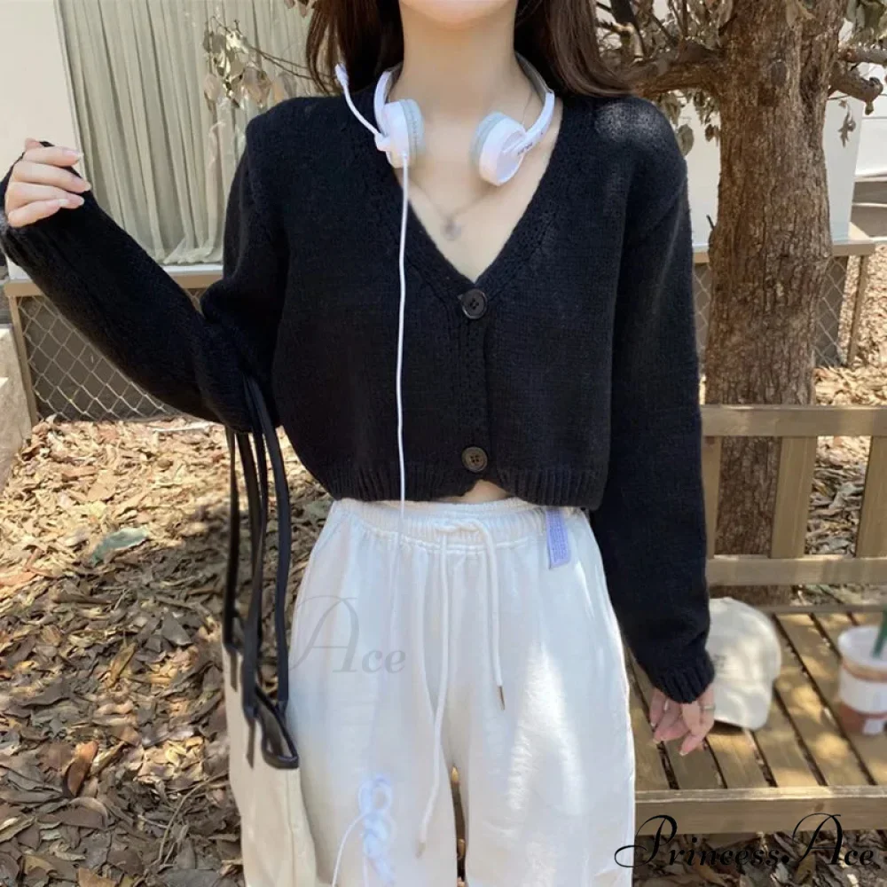 Long Sleeve Slim Short Solid Informal All-Purpose Cardigan - Image 4