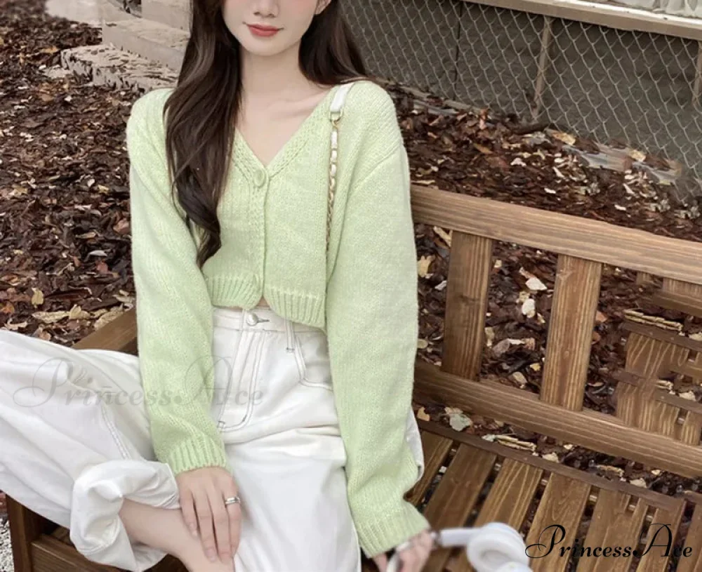 Long Sleeve Slim Short Solid Informal All-Purpose Cardigan - Image 5
