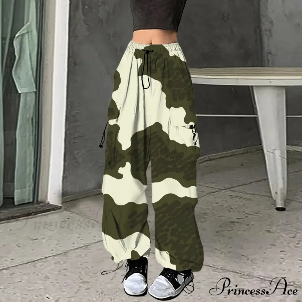 Loose Camouflage Pattern Rap Pants - Image 3