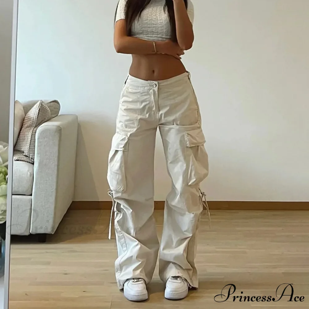 Loose Cargo Cinch Wide Leg Trousers - Image 2