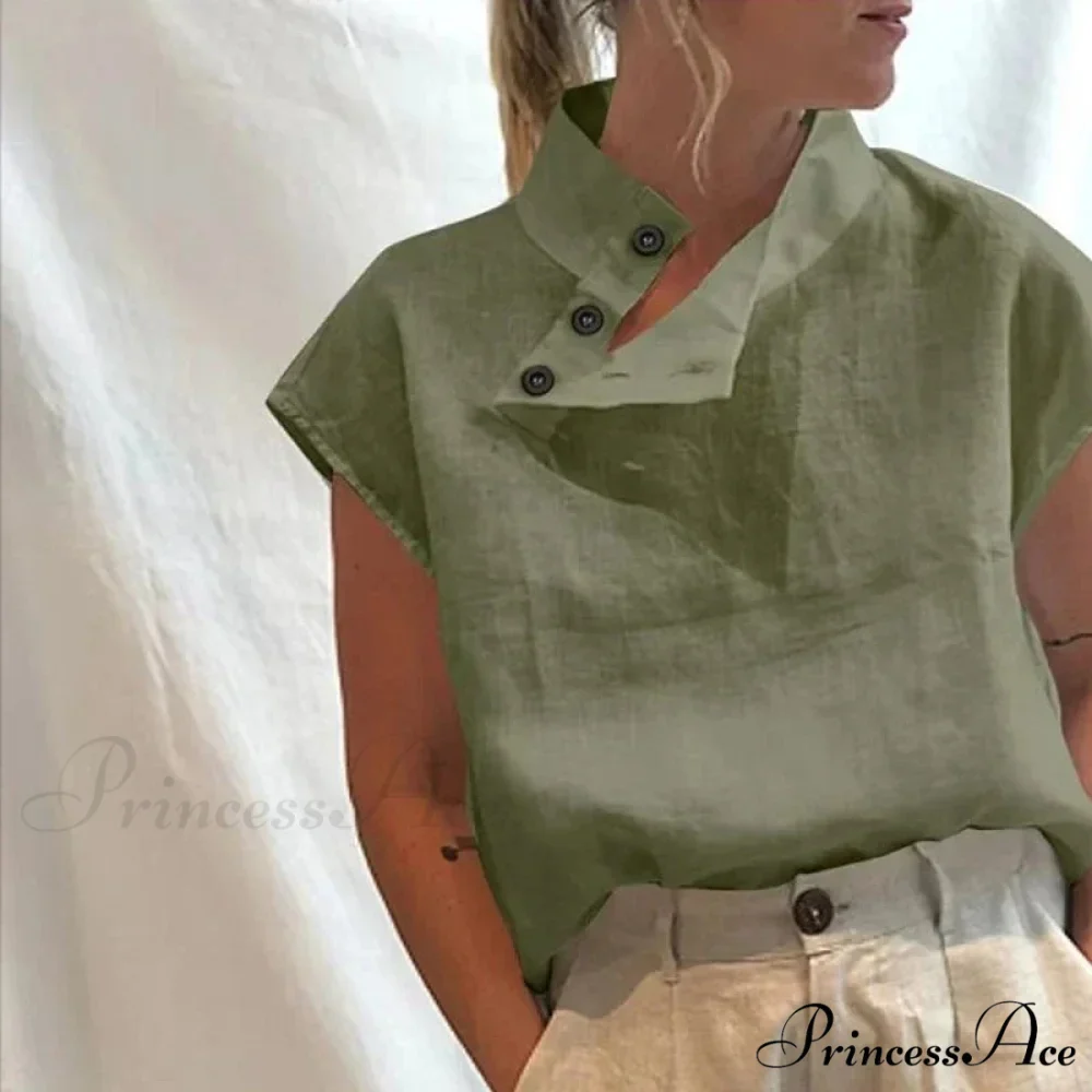 Loose Cotton Ivory Top Warm-weather Top - Image 3