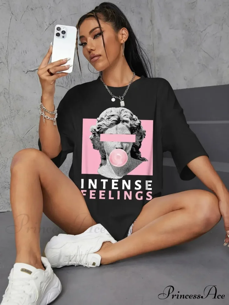 Loose Shoulder Large Urban T-shirt - Image 2
