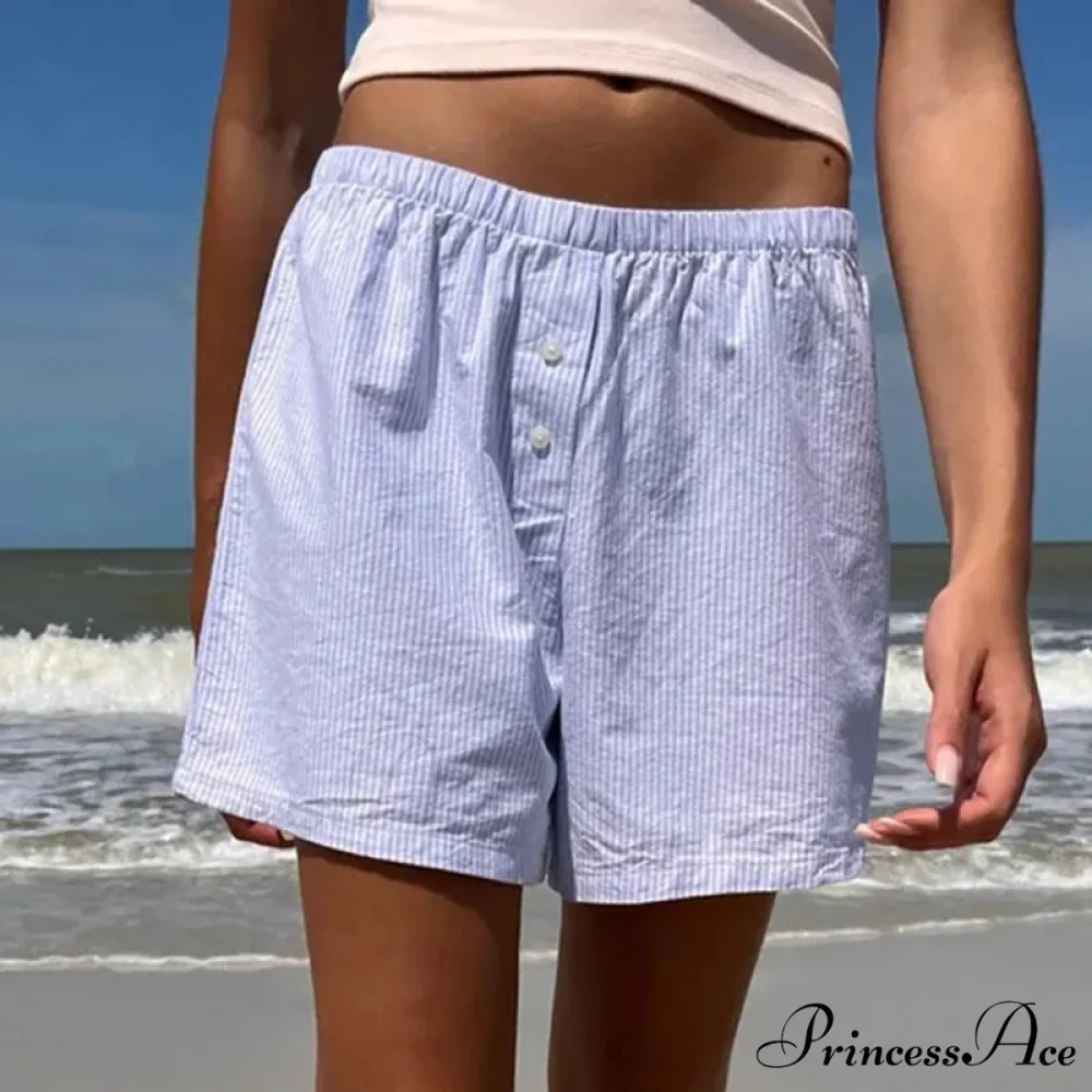 Loose Striped Retro Lounge Short - Image 6