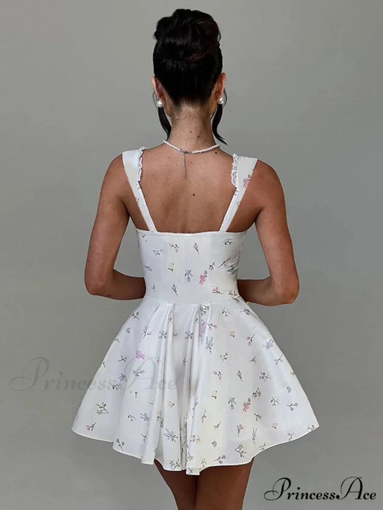 Low-cut Open-Backed Pleated Mini Dress - Image 2