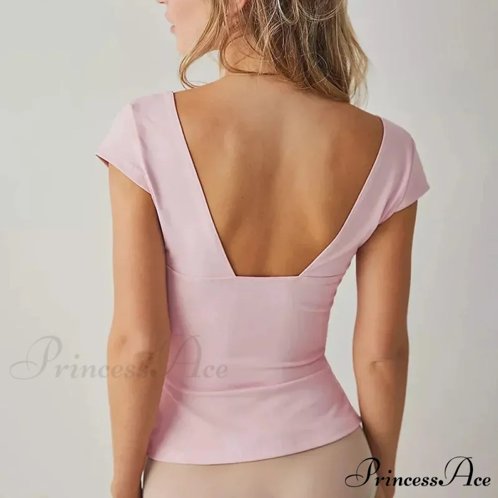 Low V Neck Short Top - Image 5