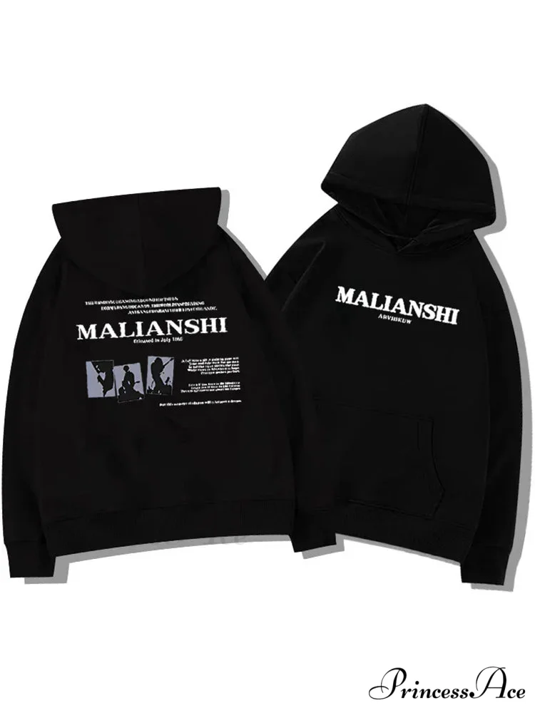 Main Street Correspondence Print Urban Music Hoodie - Image 5