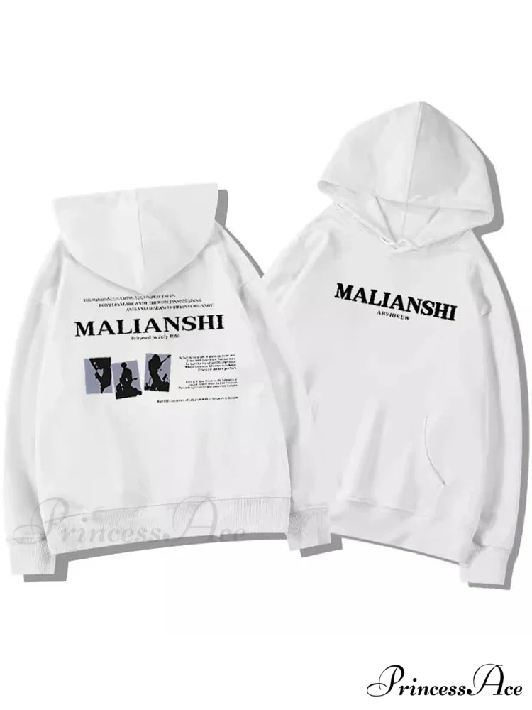 Main Street Correspondence Print Urban Music Hoodie - Image 7