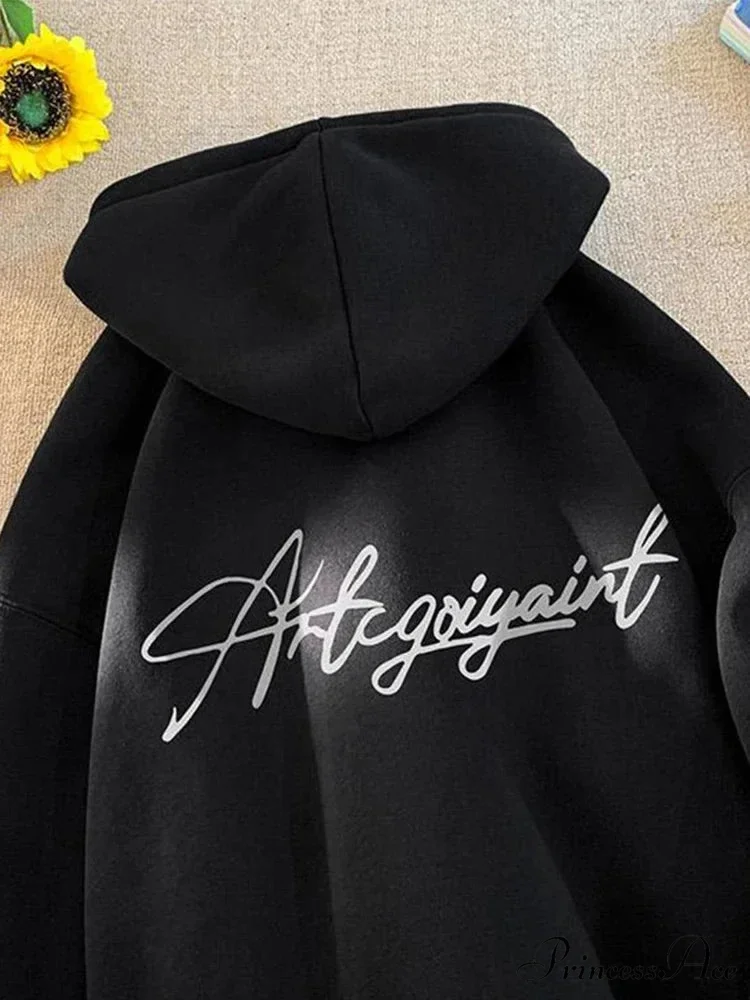 Main Street Correspondence Printed Generously Sized Hoodie - Image 8