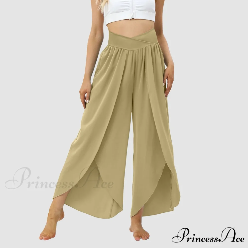 Mesh Frilled Folded Warm-weather Trousers - Image 10