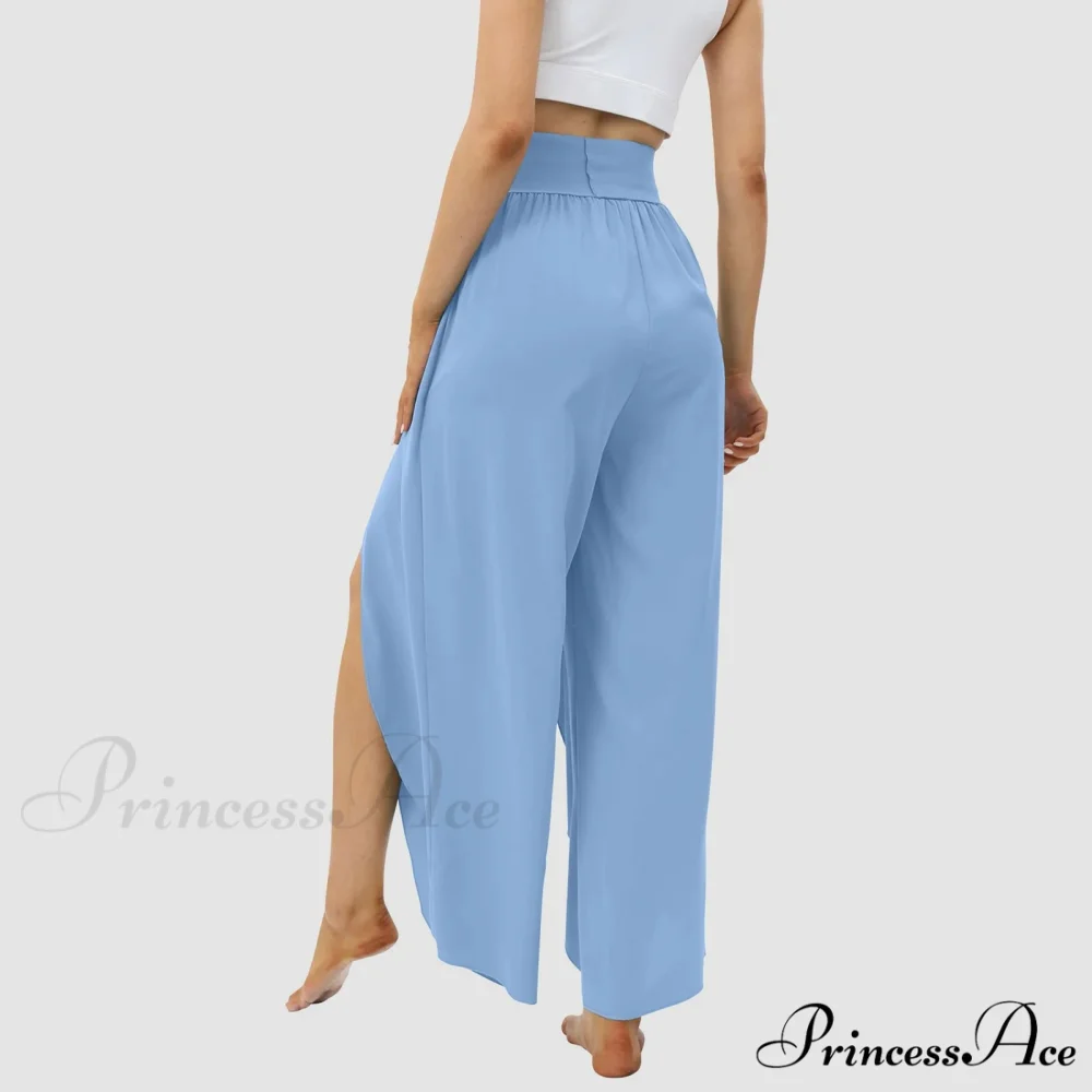 Mesh Frilled Folded Warm-weather Trousers - Image 3
