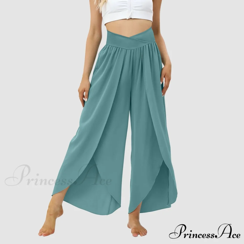 Mesh Frilled Folded Warm-weather Trousers - Image 5