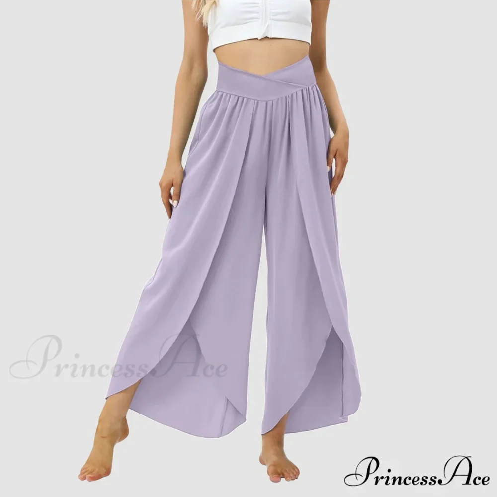 Mesh Frilled Folded Warm-weather Trousers - Image 6