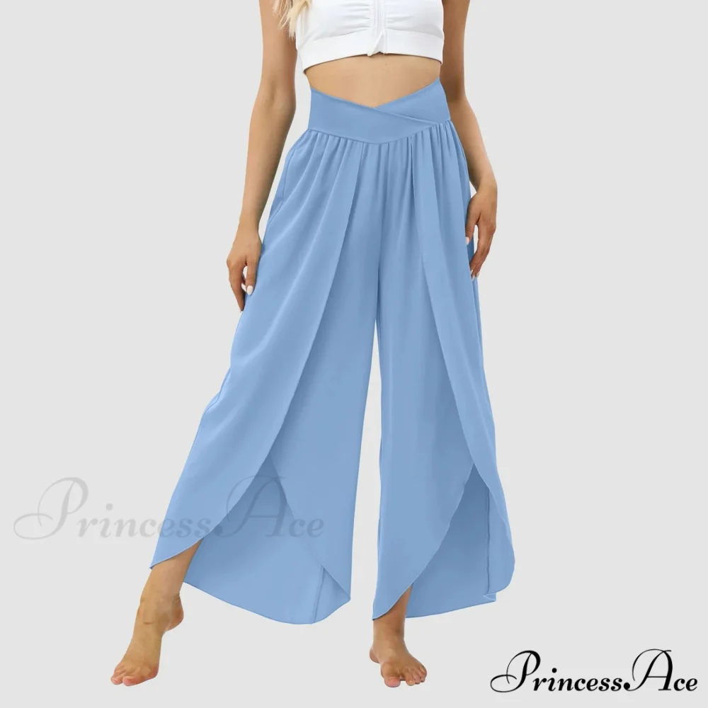 Mesh Frilled Folded Warm-weather Trousers - Image 8