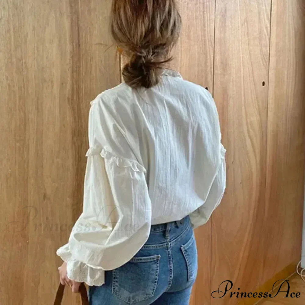Mesh Hollow-Out Extended Sleeve Top - Image 3