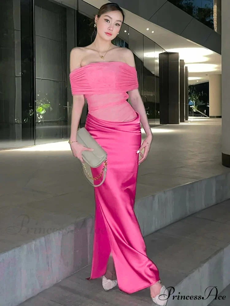 Mesh Shoulder Vacation Dress - Image 8