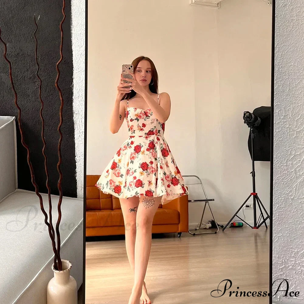 Mesh Skirt Flower Pattern A-line Flower Dress - Image 10