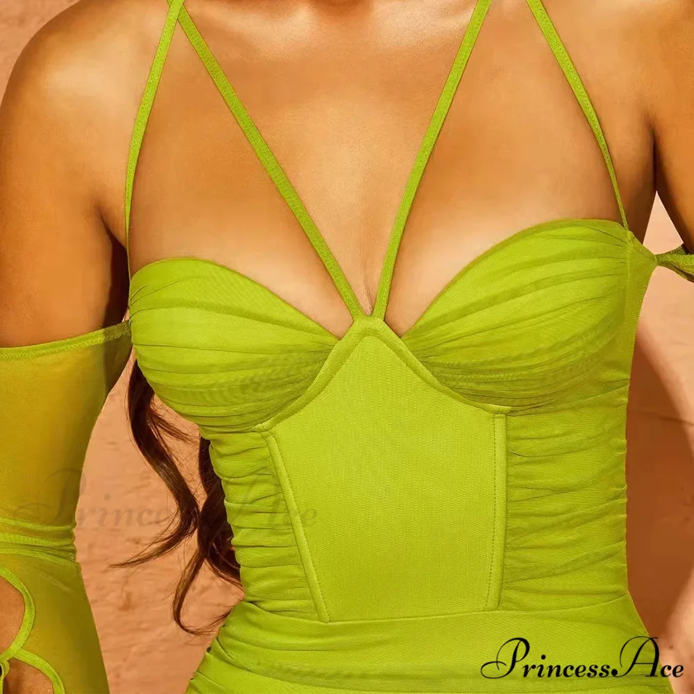Mesh Straps Short Dress - Image 2