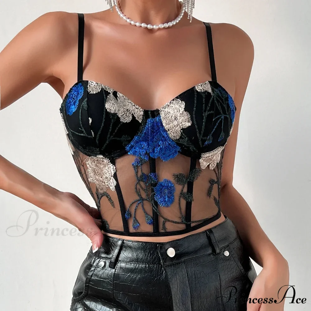 Mesh Tank Top Seductive Slim Bustier - Image 3