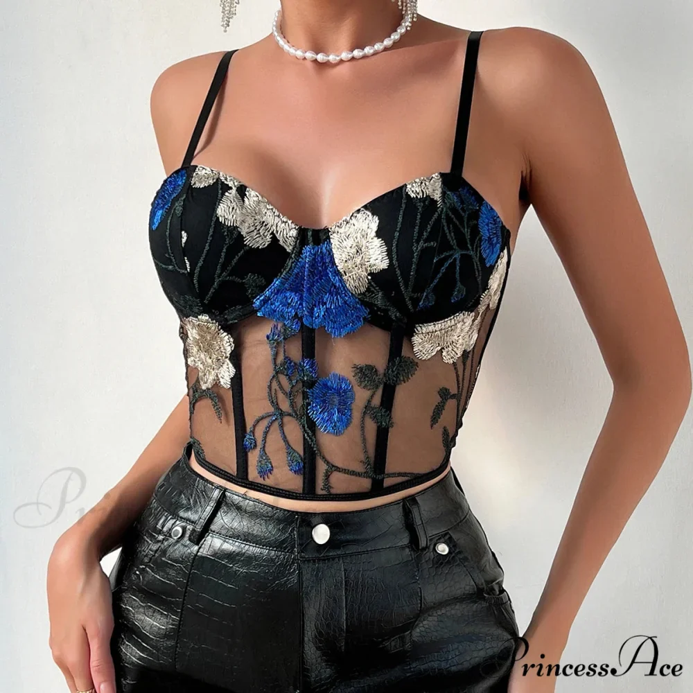 Mesh Tank Top Seductive Slim Bustier - Image 4
